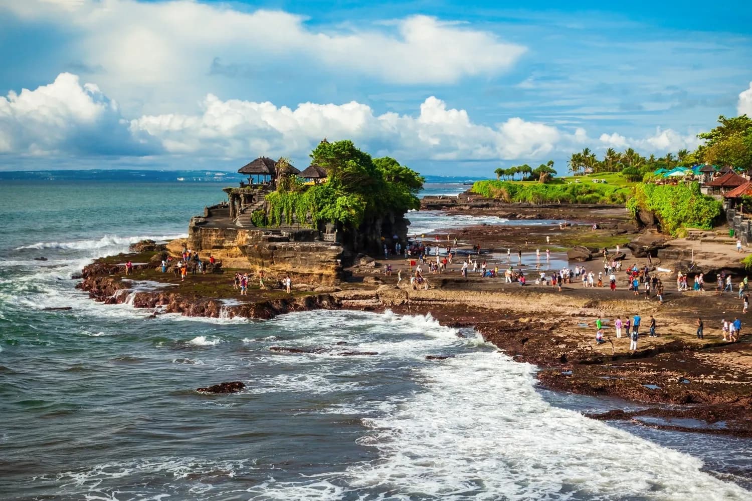 Pura Tanah Lot Temple and rock formation