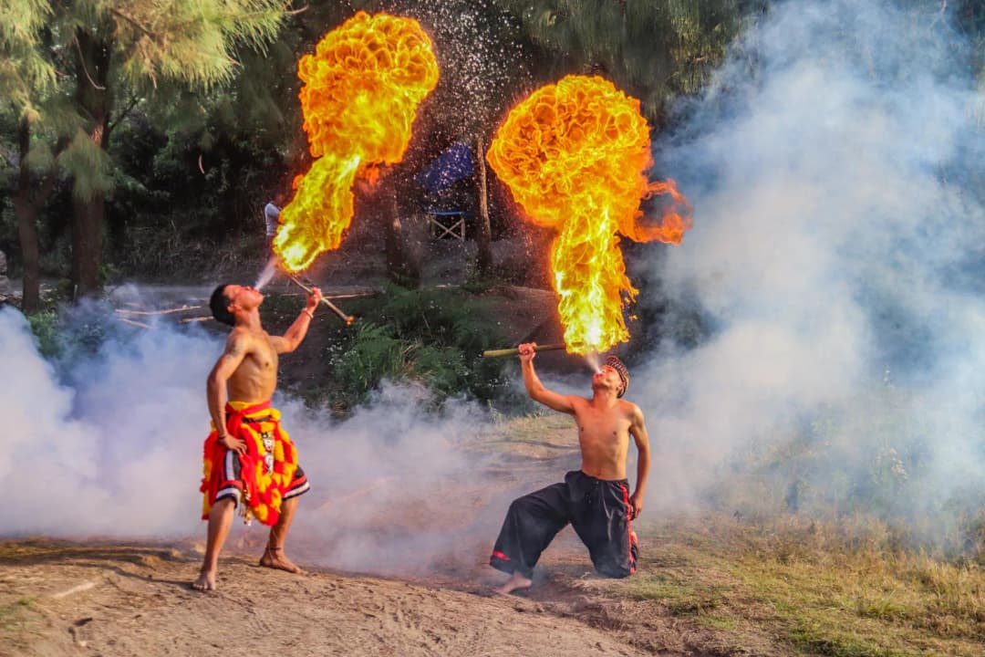 Fire Limbo & Jump Rope