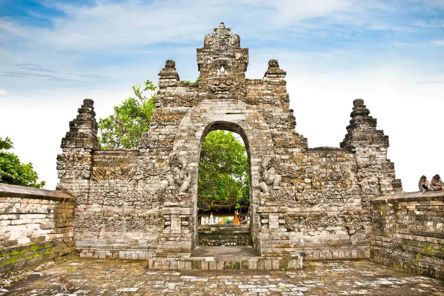 Gate of Pura Luhur Uluwatu temple on Bali