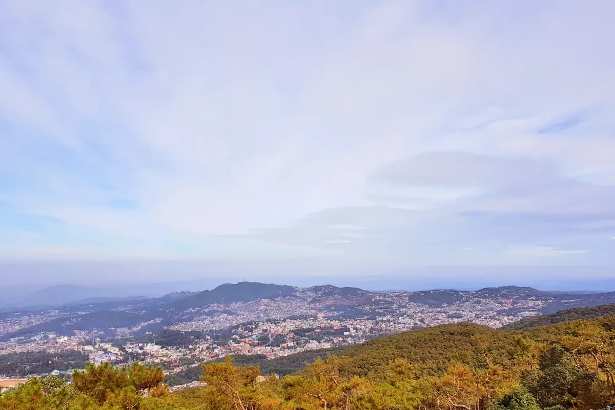 Aerial view of Shillong town from Shillong Peak