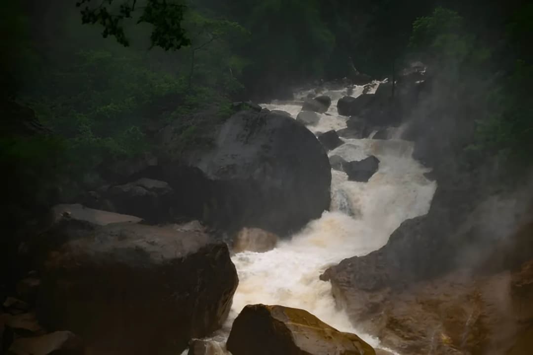 Monsoon Waterfall Flow