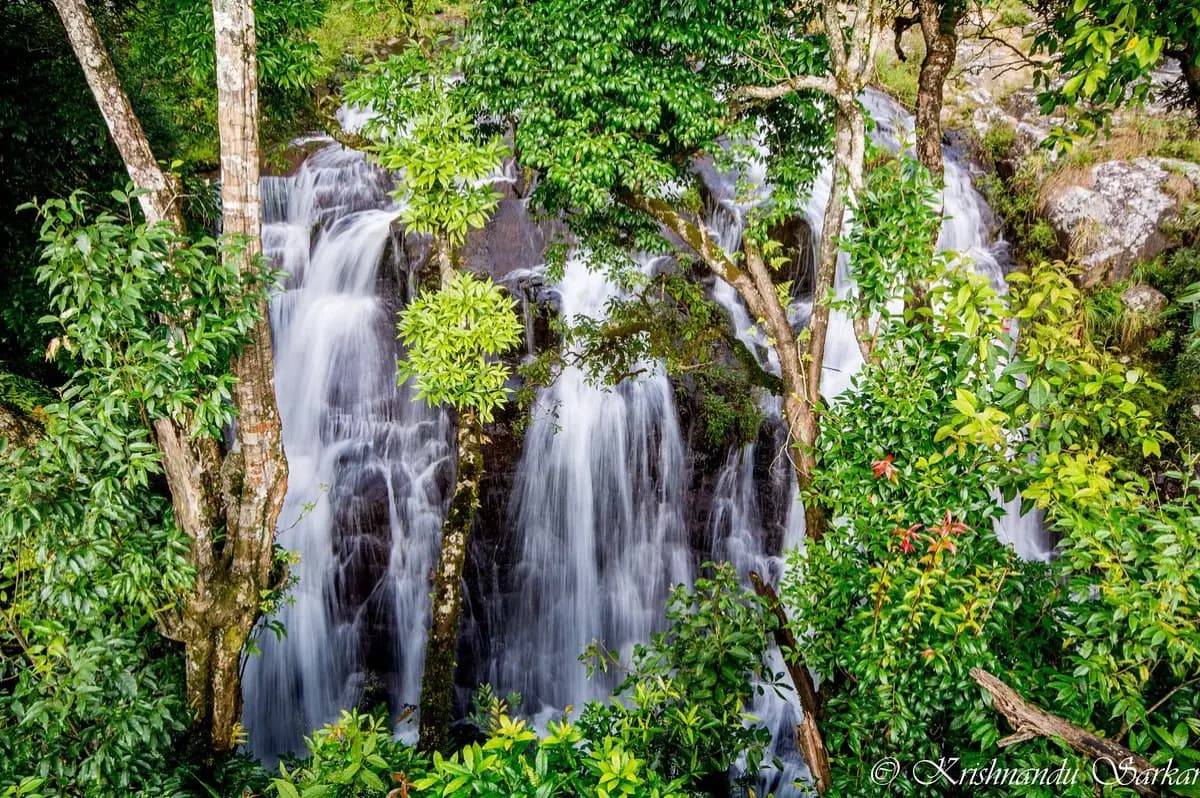 Beautiful Tyrshi Waterfall Landscape View