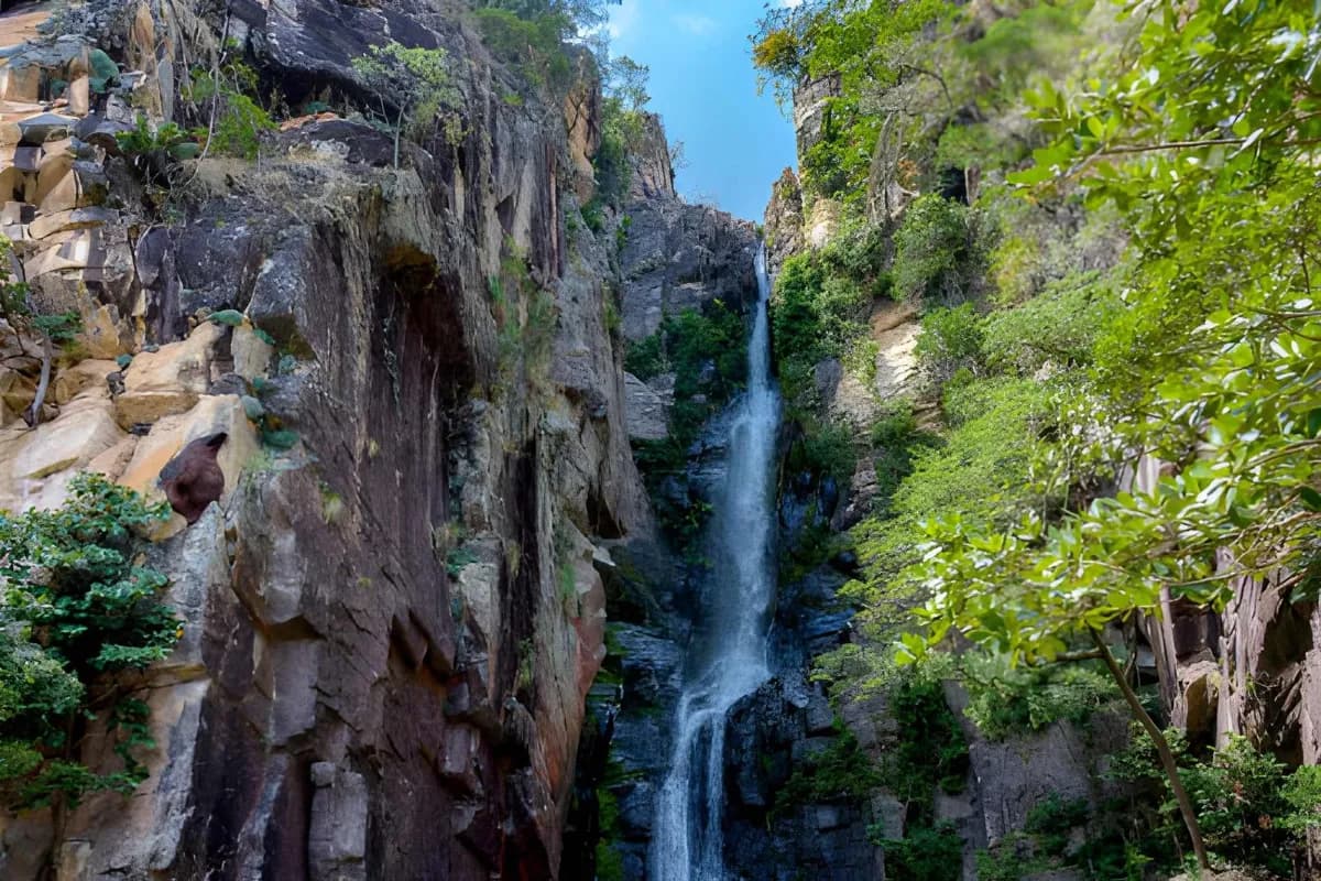 Bottom view of Weinia Falls