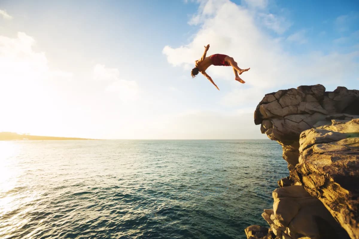 Cliff Jumping at Shnongpdeng
