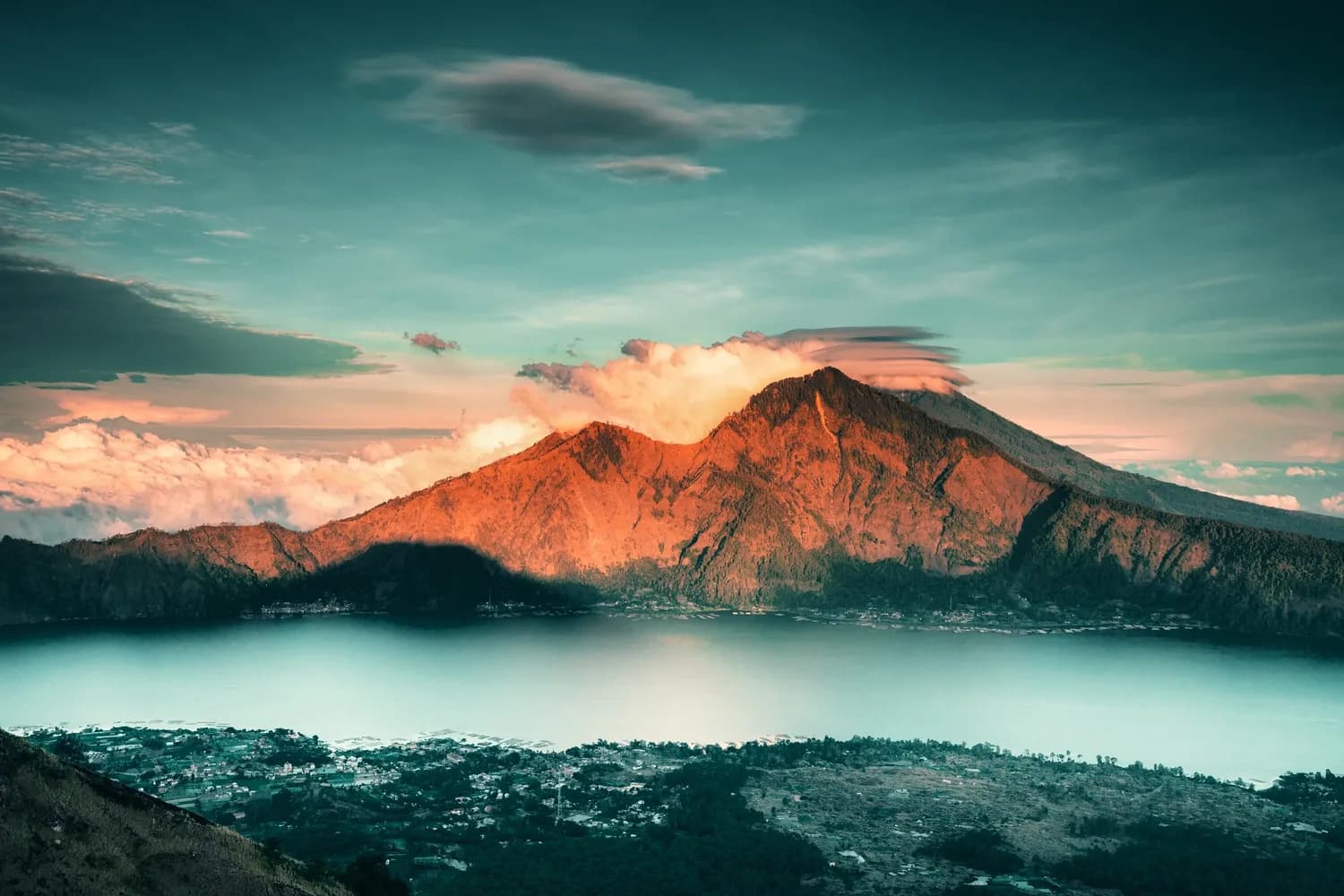 sunrise from the top of Mount Batur