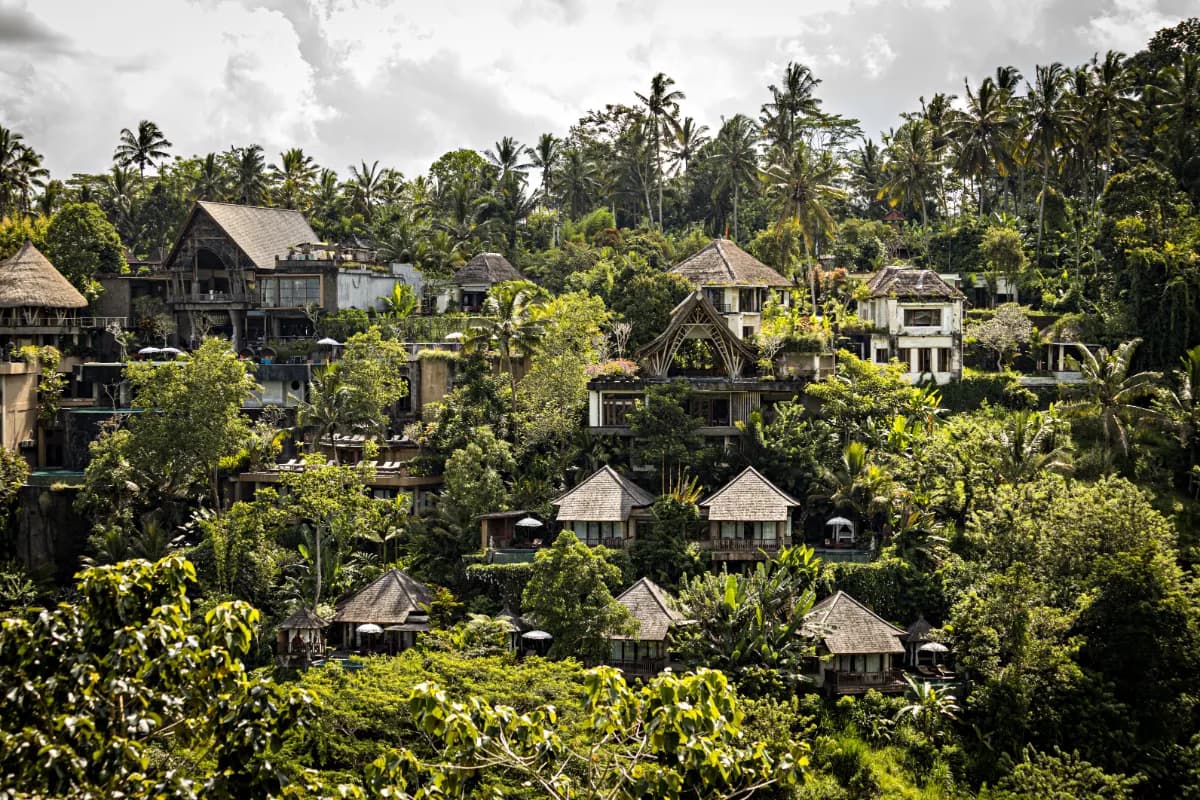 Traditional Balinese guesthouse in the jungles in Ubud