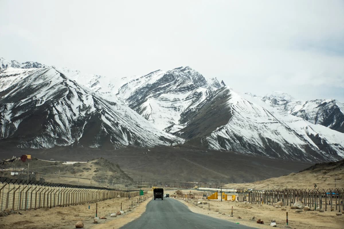Ladakh Snow Capped Mountain View