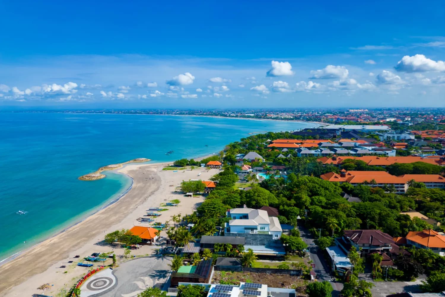 Aerial View of Kuta Beach