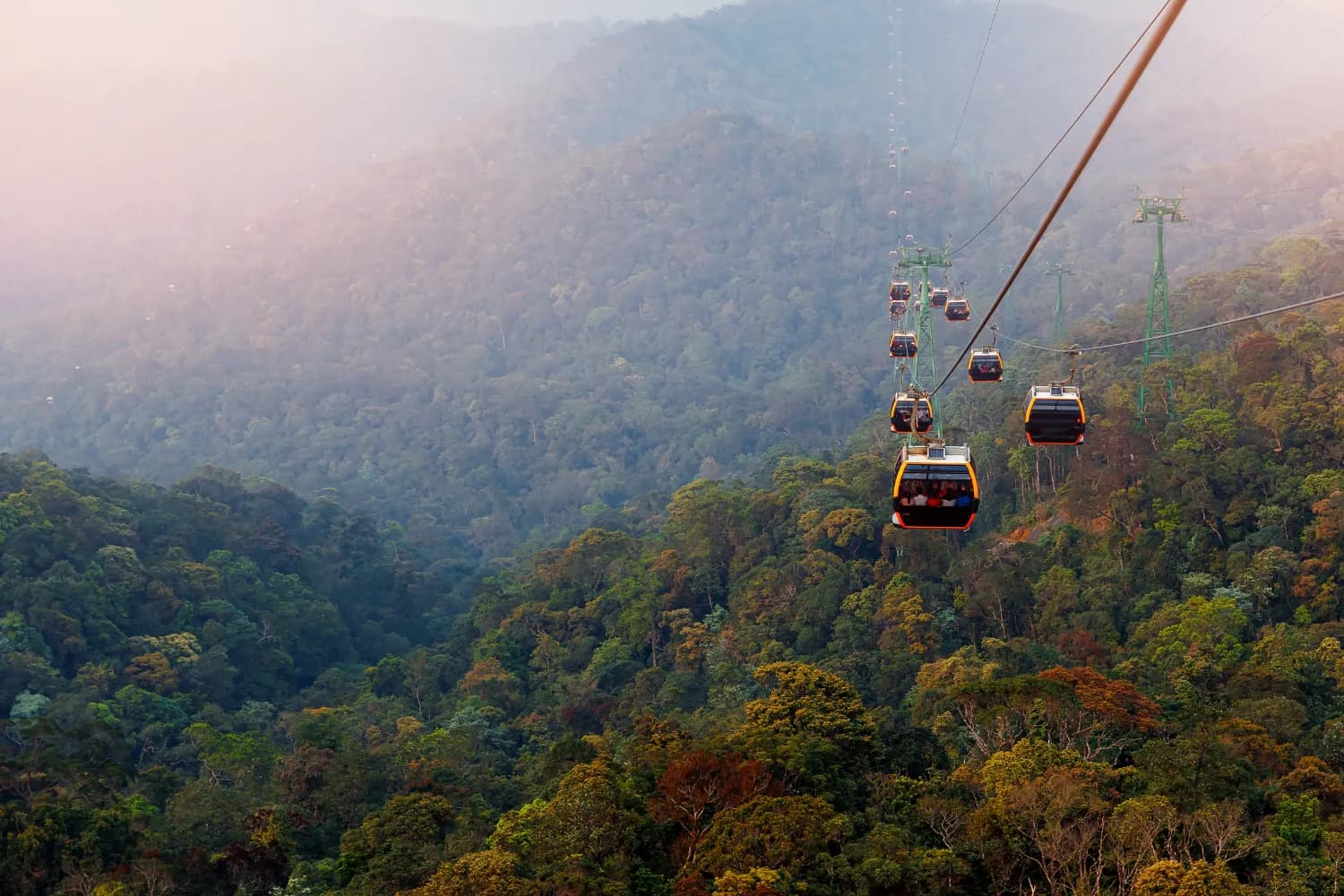 cable car ride to Ba Na Hills