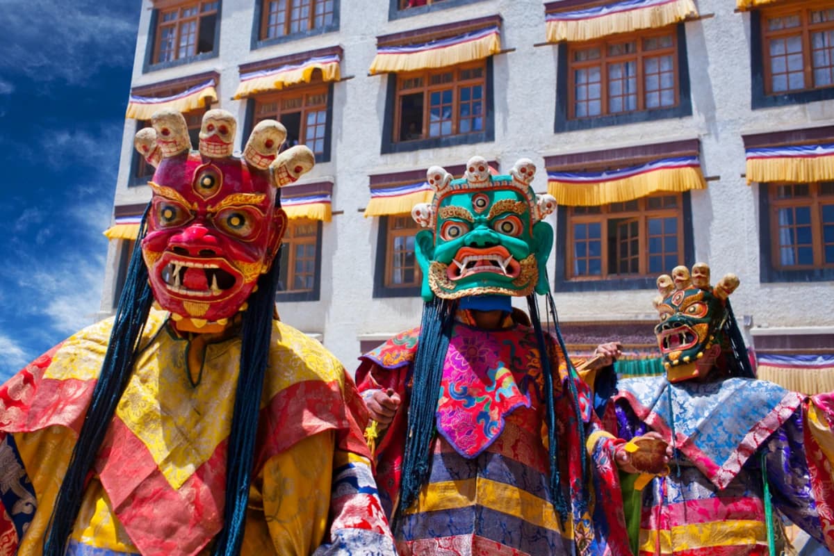 Masked mans in Losar Festival