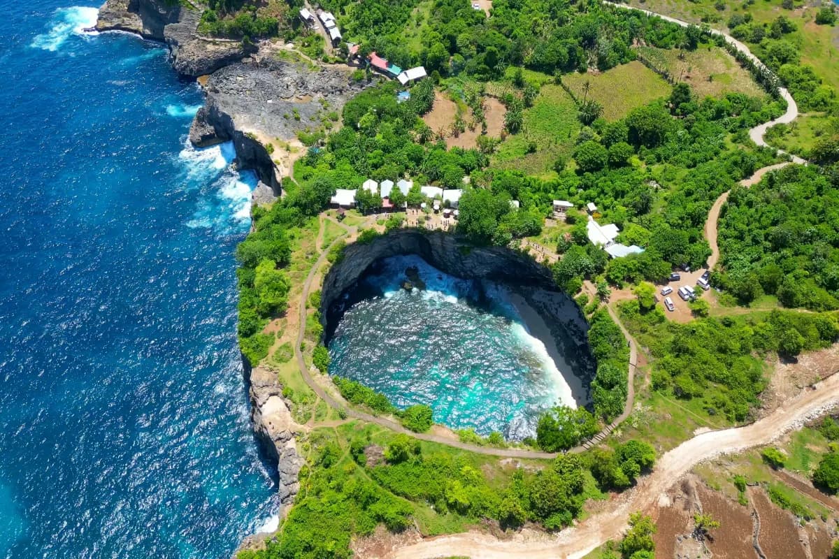 Broken Beach is one of the most famous sightseeing stops on Nusa Penida island in Bali