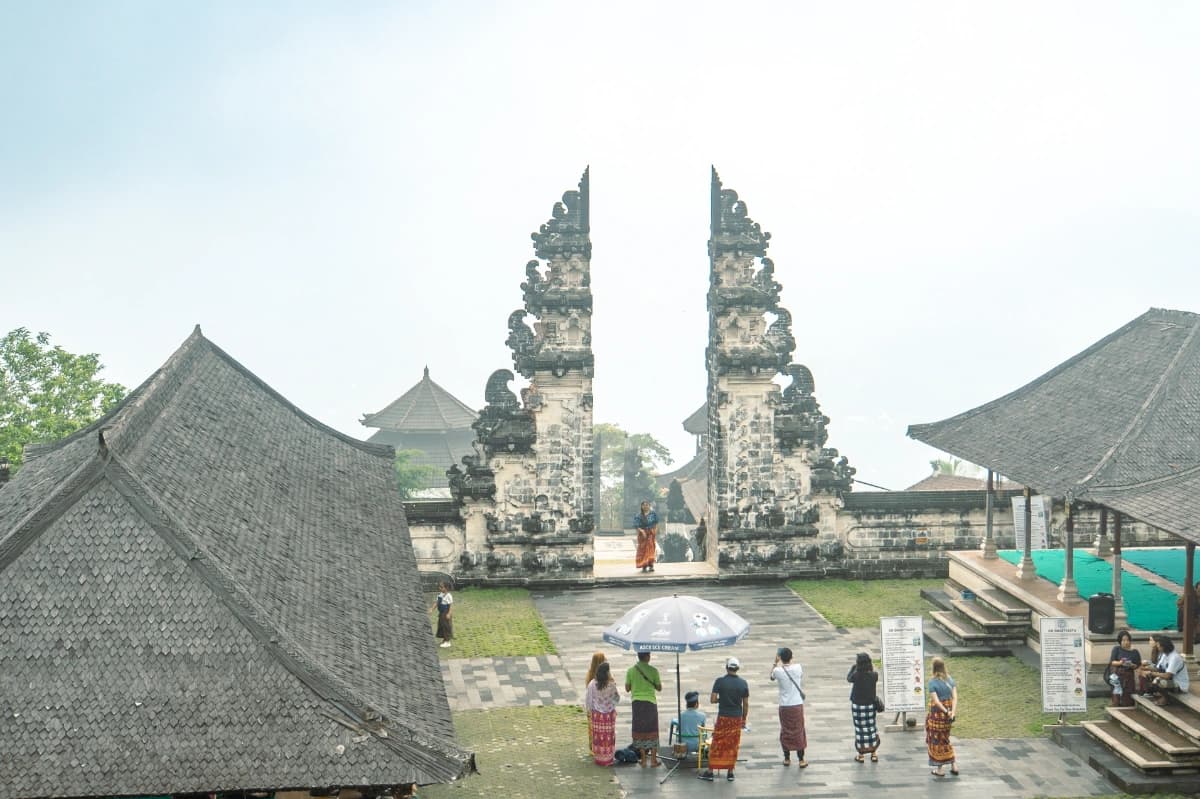 Penataran Agung Lempuyang Temple Front gate View
