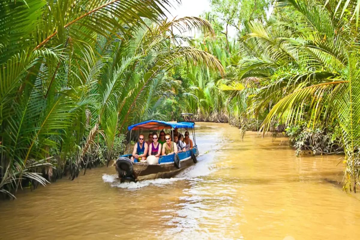 Tourists Boating at Thoi Son Island