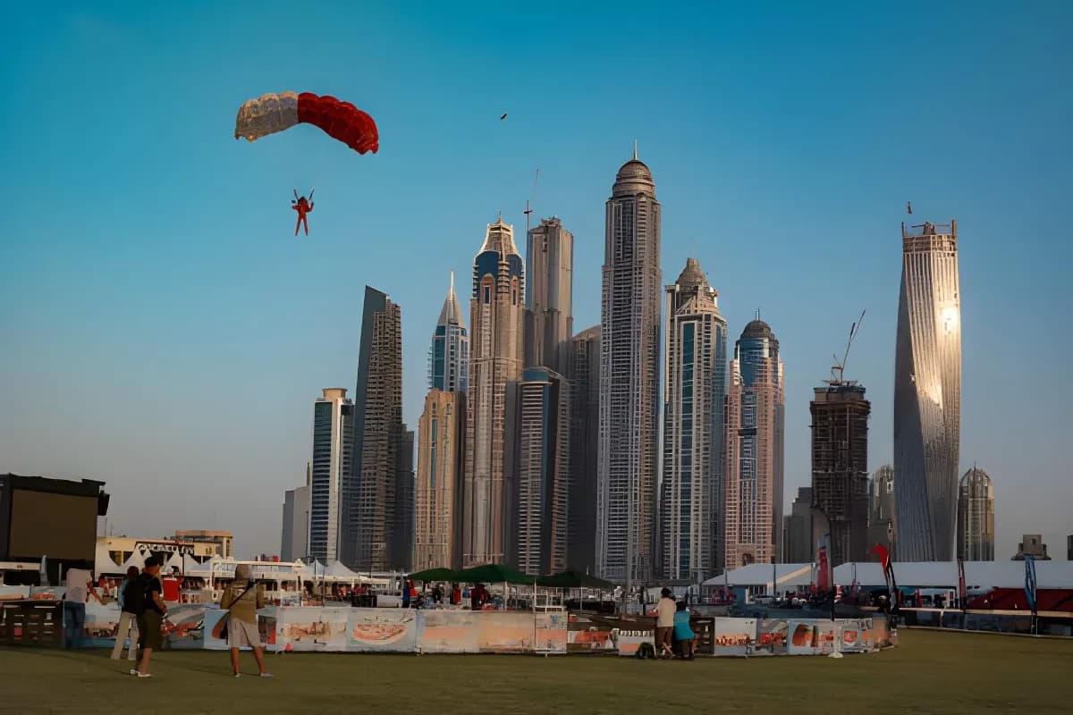 Skydiving in Dubai