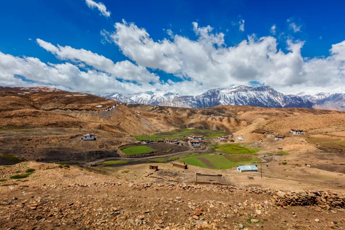 Comic Village on high altitude in Himalayas
