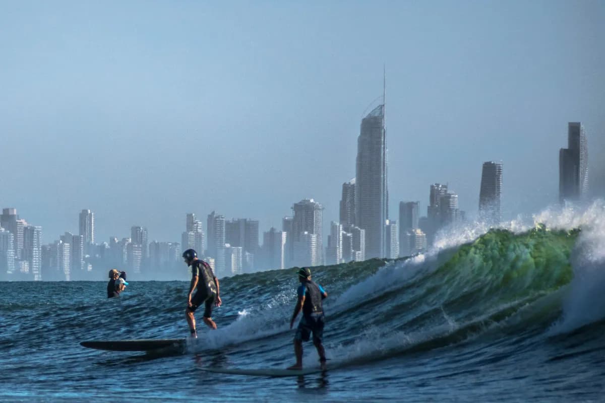 Surfing at Australia