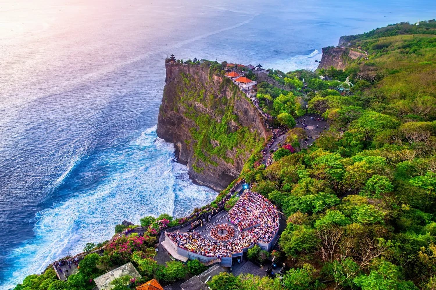 Aerial shots of Uluwatu temple