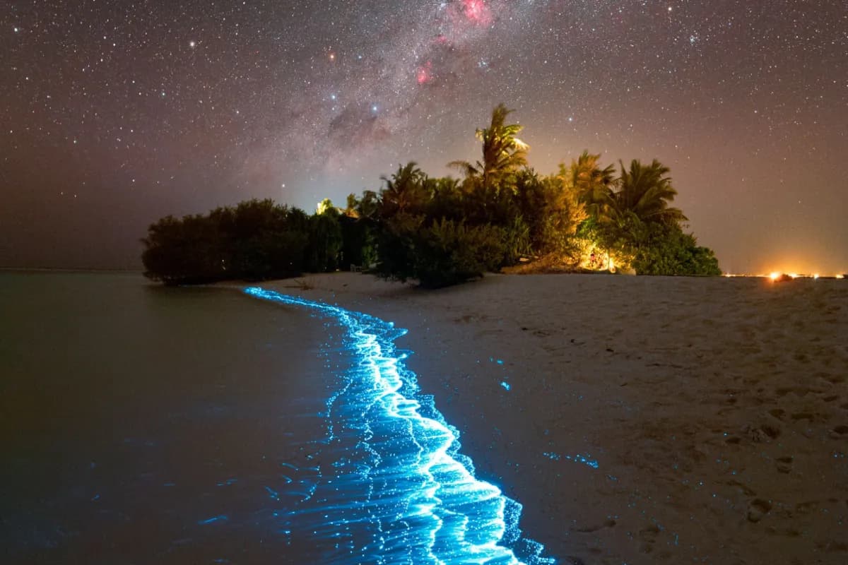 Maldives Glowing Beach