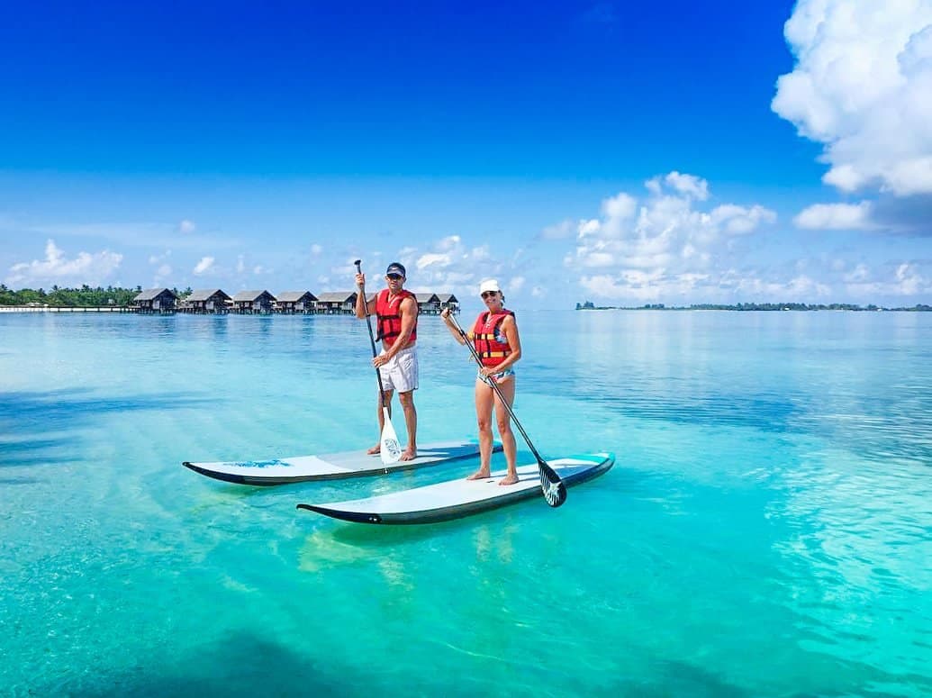 paddleboarding