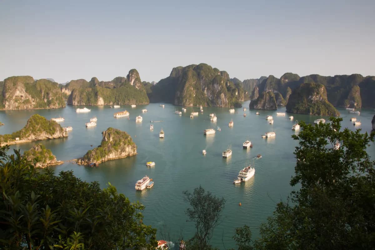 View from peak OF Ti Top island in Ha Long Bay