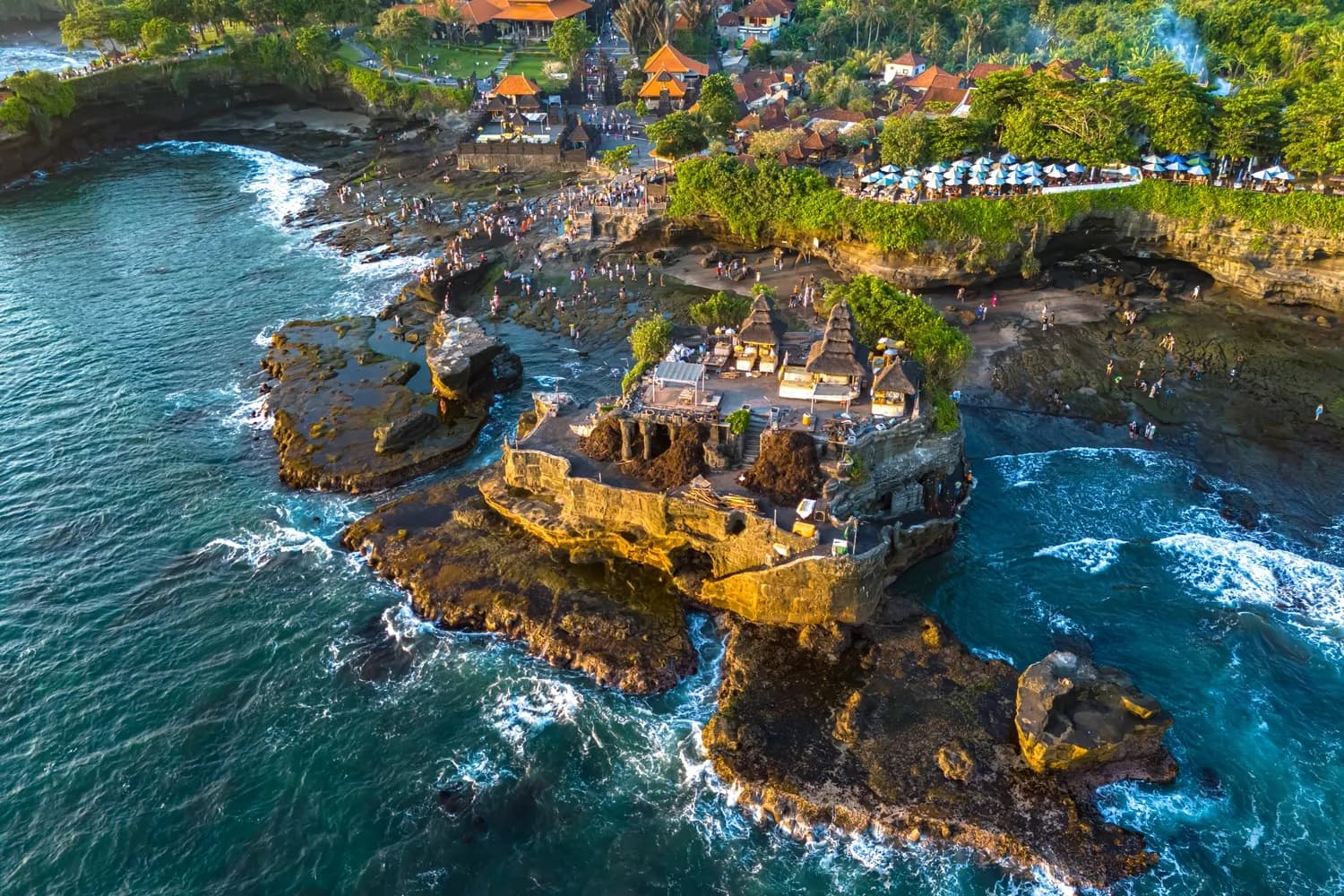 Cliff sea coast at Tanah Lot Temple