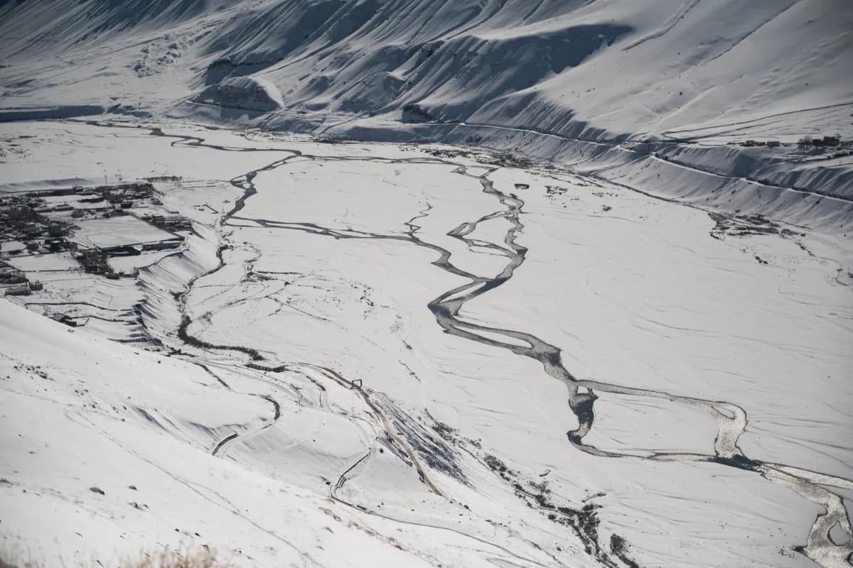 Kaza in winter