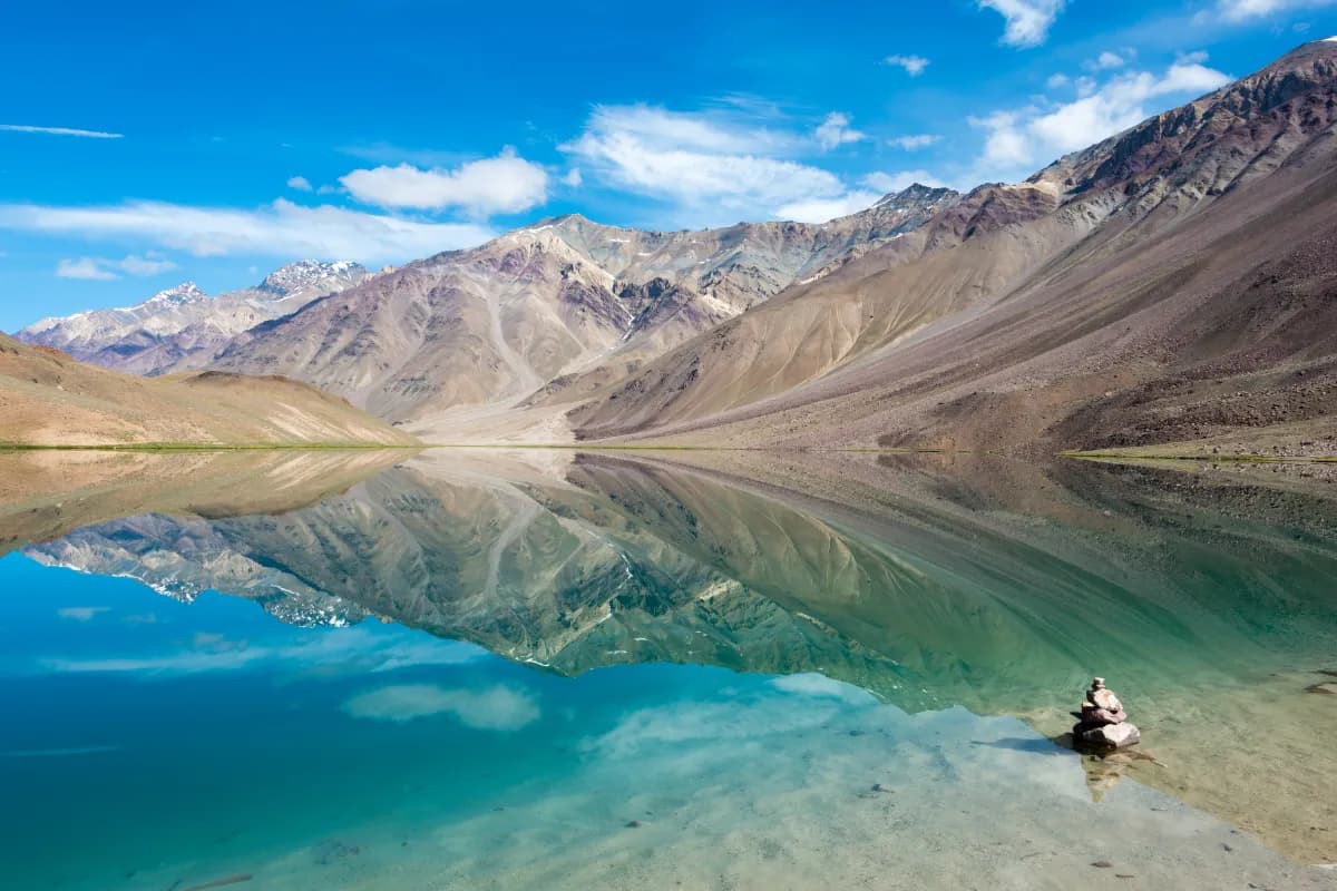 Chandra Taal (Moon Lake) in Lahaul and Spiti, Himachal Pradesh