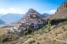 views of kee monastery in spiti valley, india