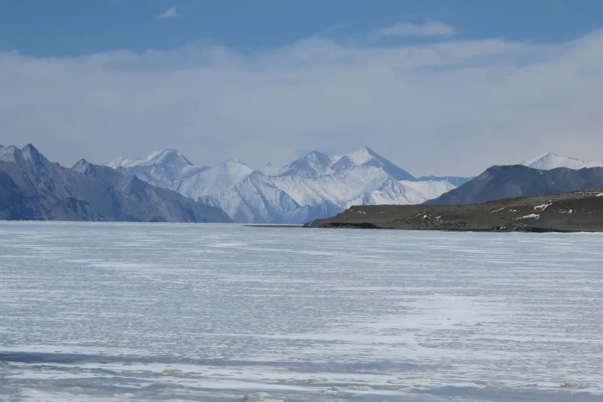 Frozen Pangong Lake