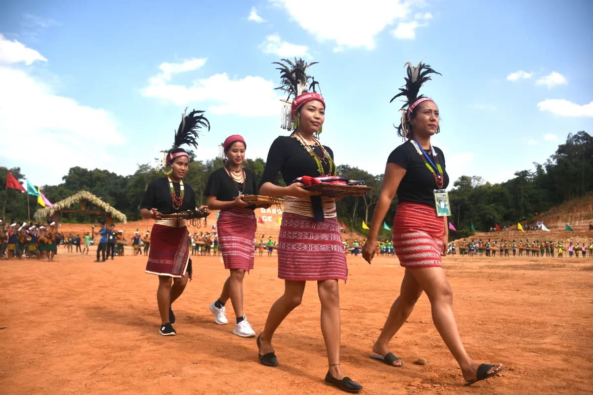 Traditional wear people in Wangala festival
