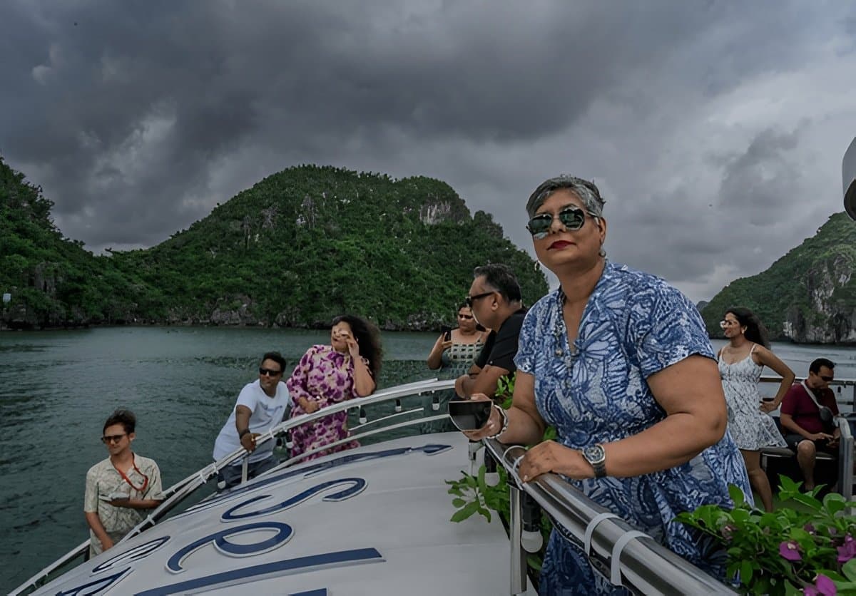 Indian Travellers are enjoying in Halong Bay