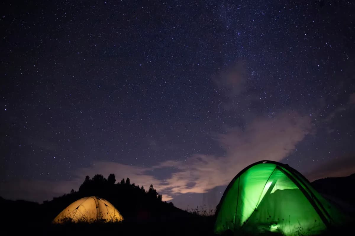 Camping under the stars