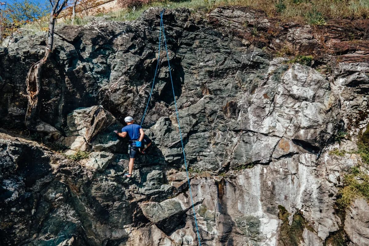 Rock Climbing on Natural Cliffs