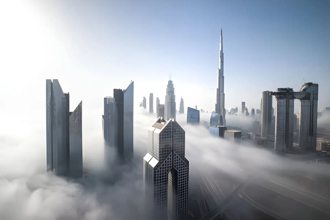 Aerial Dubai Skyline Views