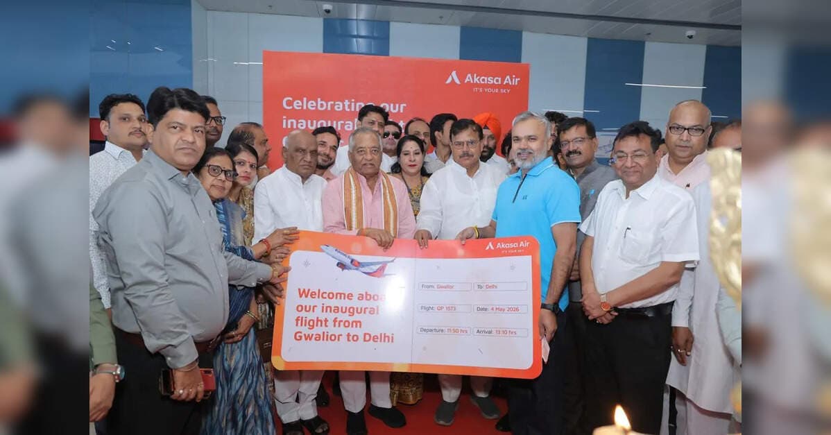 Akasa Air Introduces Non-Stop Flights Connecting Delhi and Gwalior