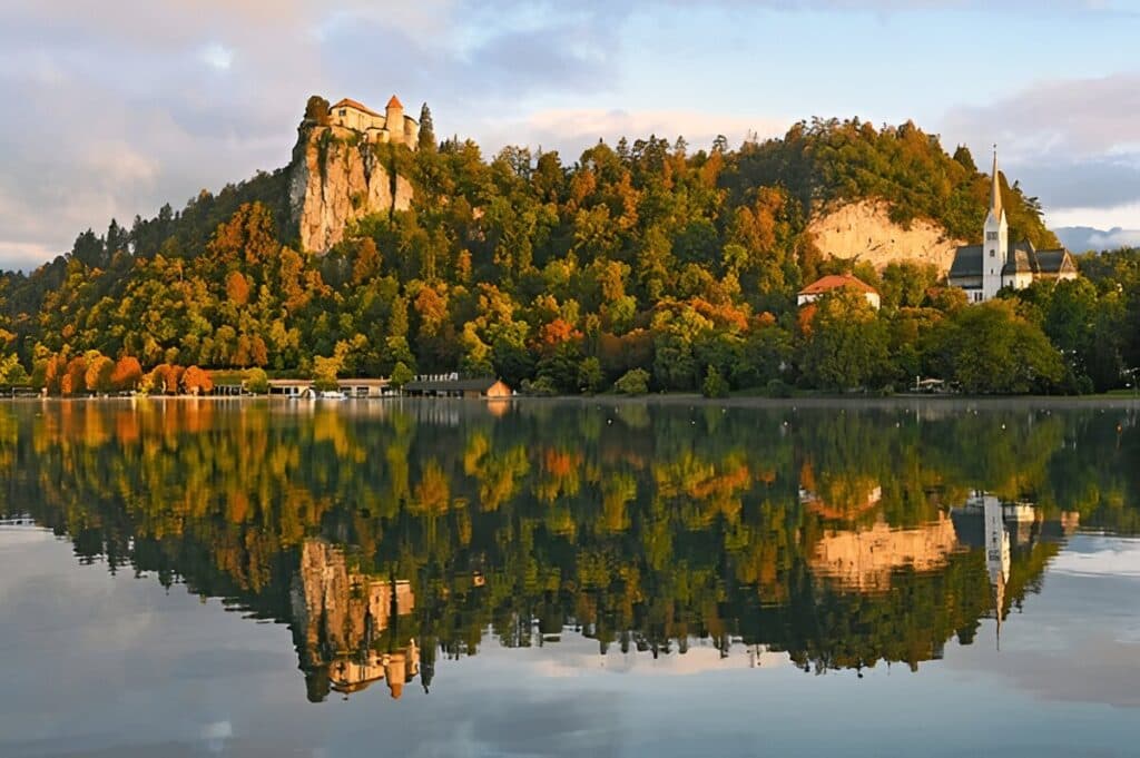 Autumn in Lake Bled, Slovenia