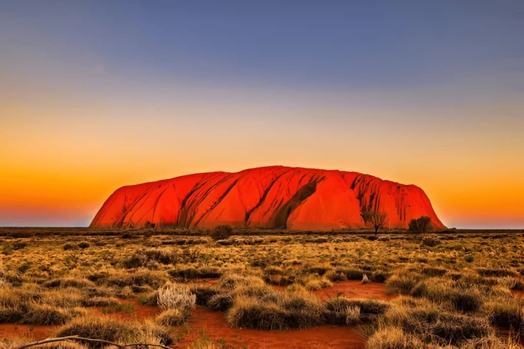 Uluru Changes Colors with the Sun