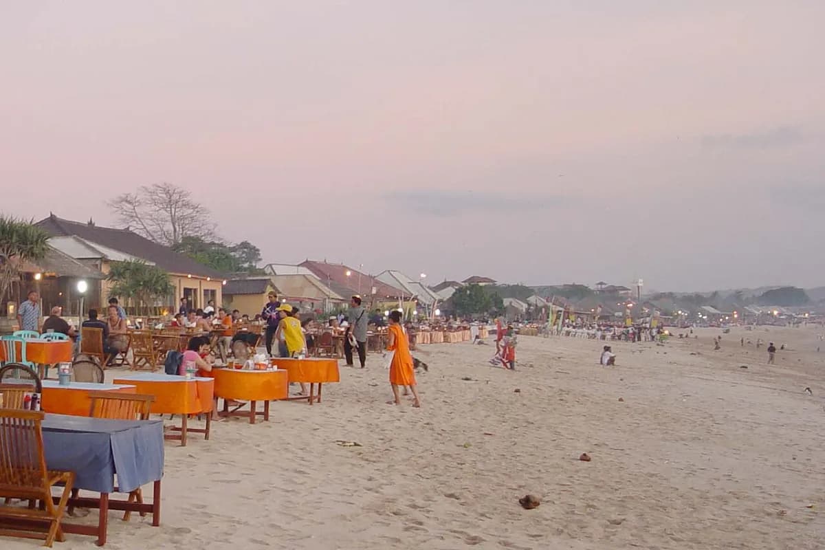 Sitting area in Jimbaran Beach