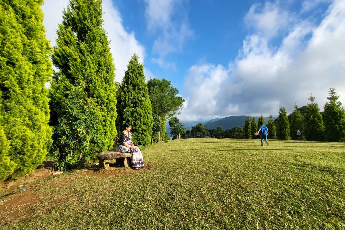 Visitors enjoying nature at Lum Nehru Park in Shillong
