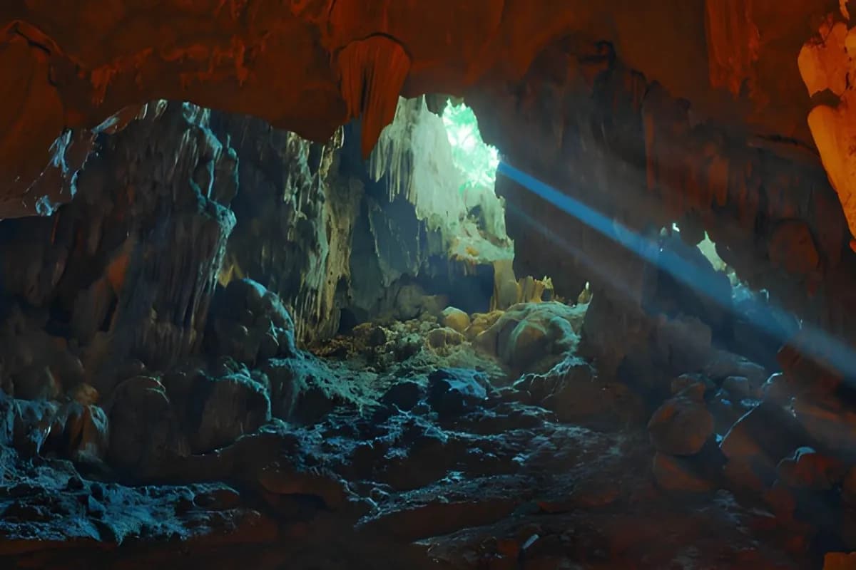 Sunlight in Dau Go Cave