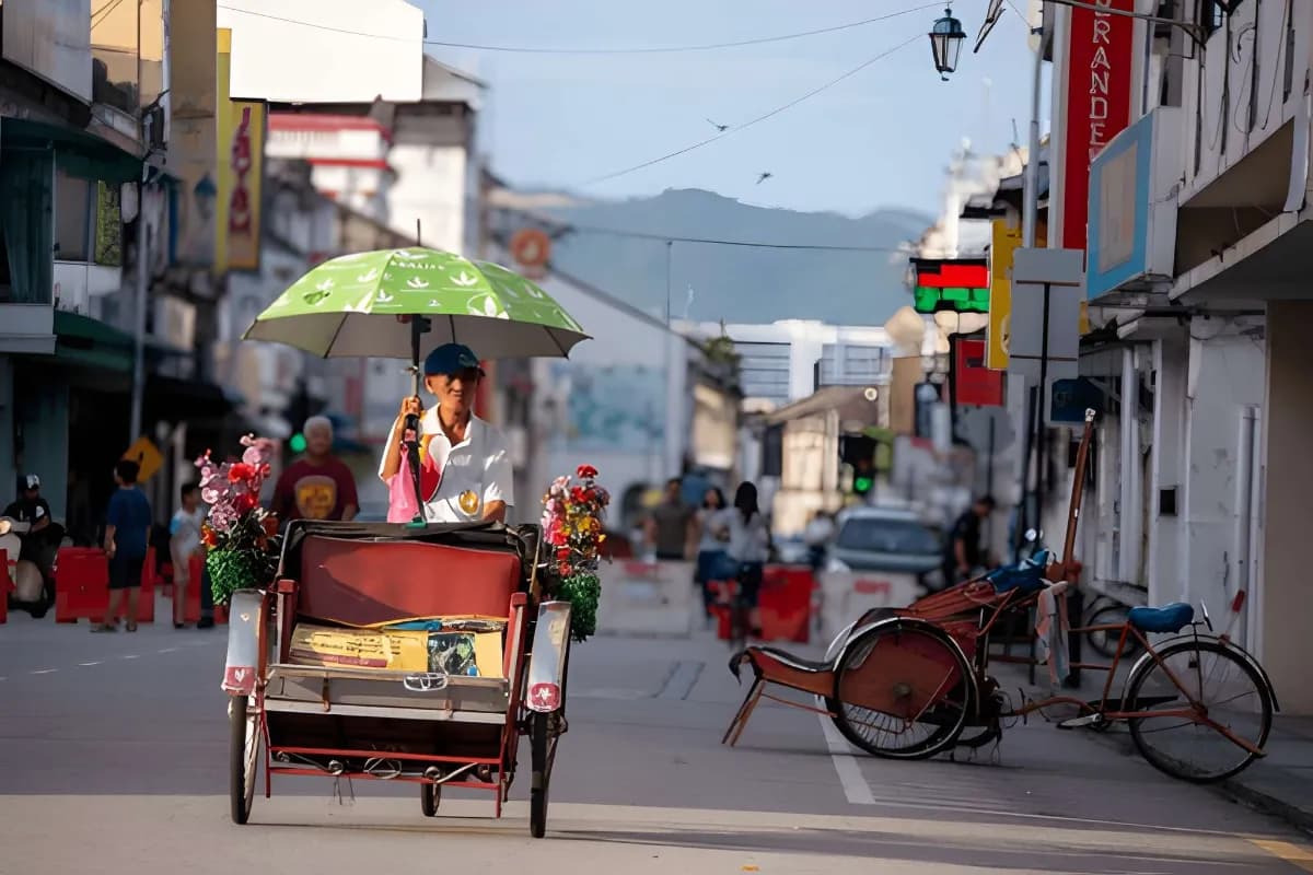 Trishaw Ride in Malaysia