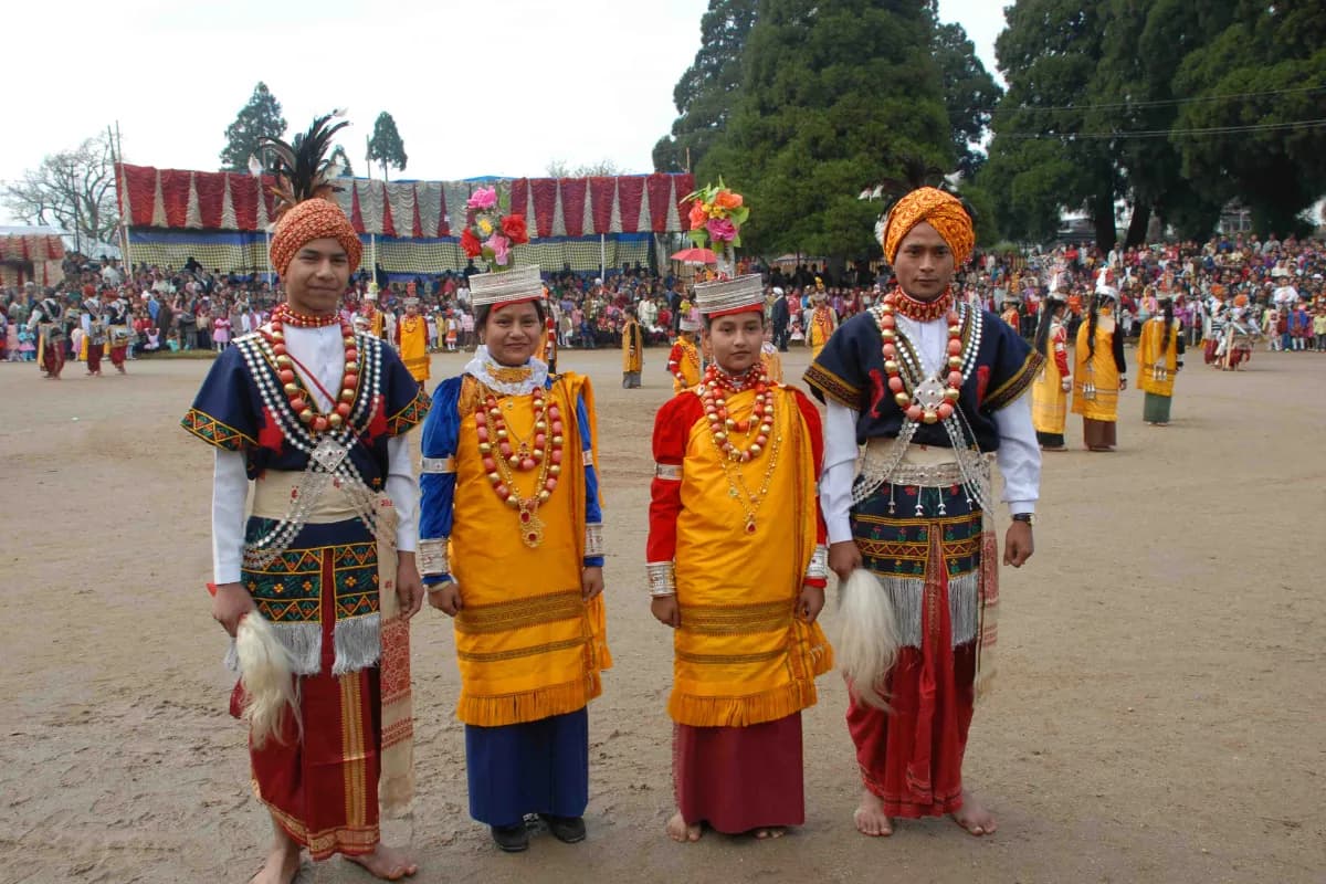 Traditional wear in Nongkrem Festival