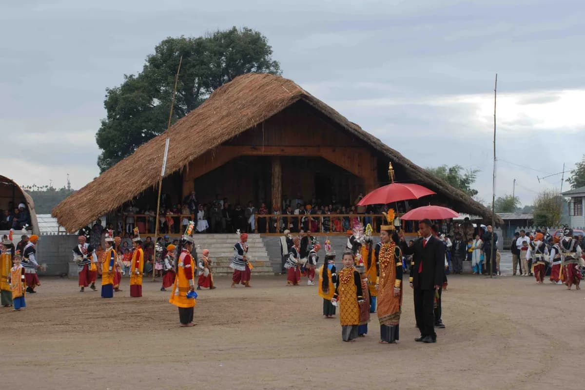 People grather for Nongkrem Festival