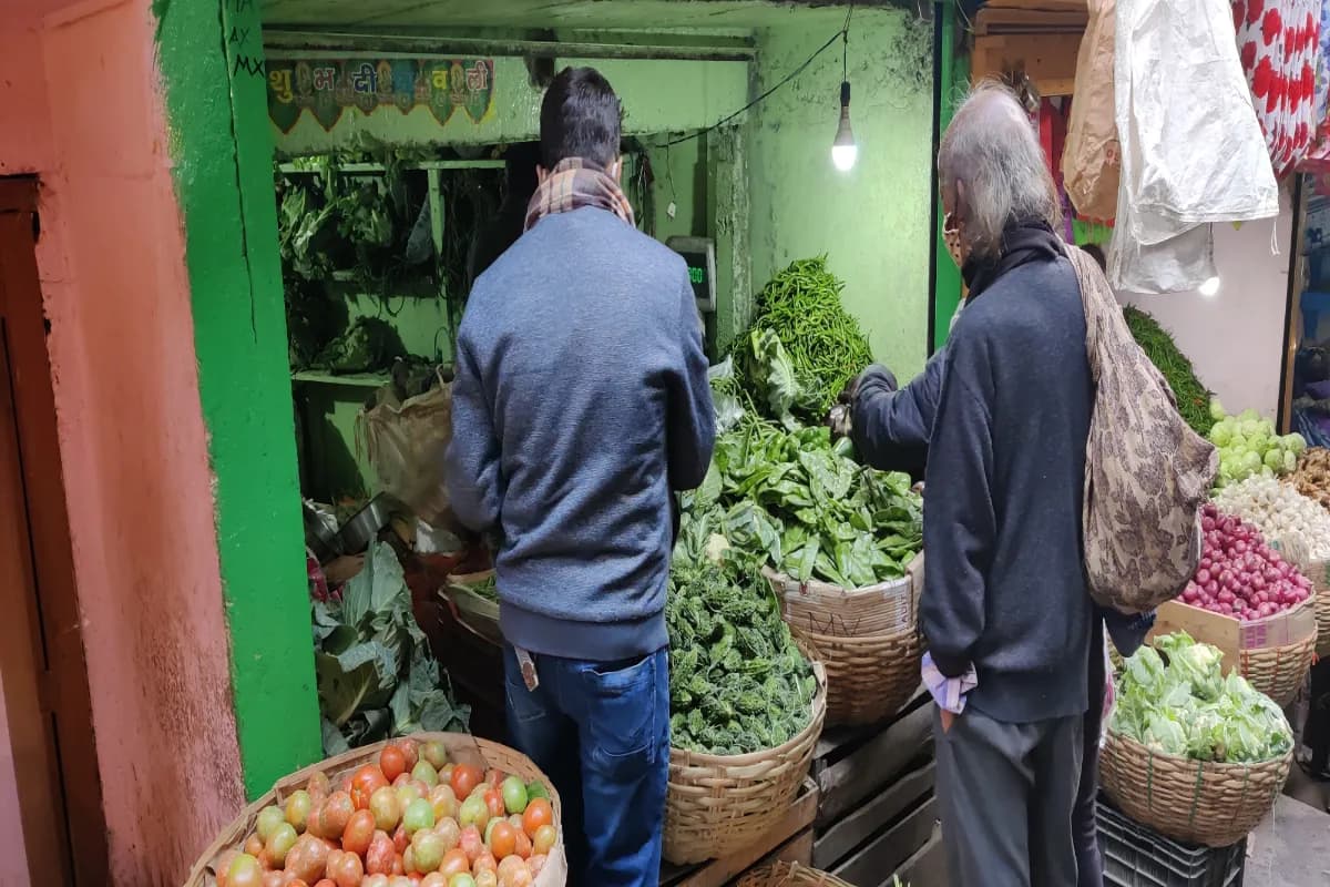 People Shopping Vegetables at Police Bazaar