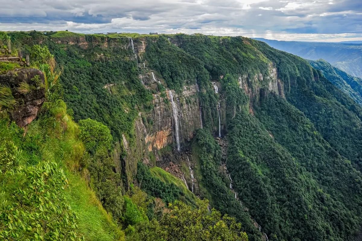 noh sngithiang falls cherrapunjee View