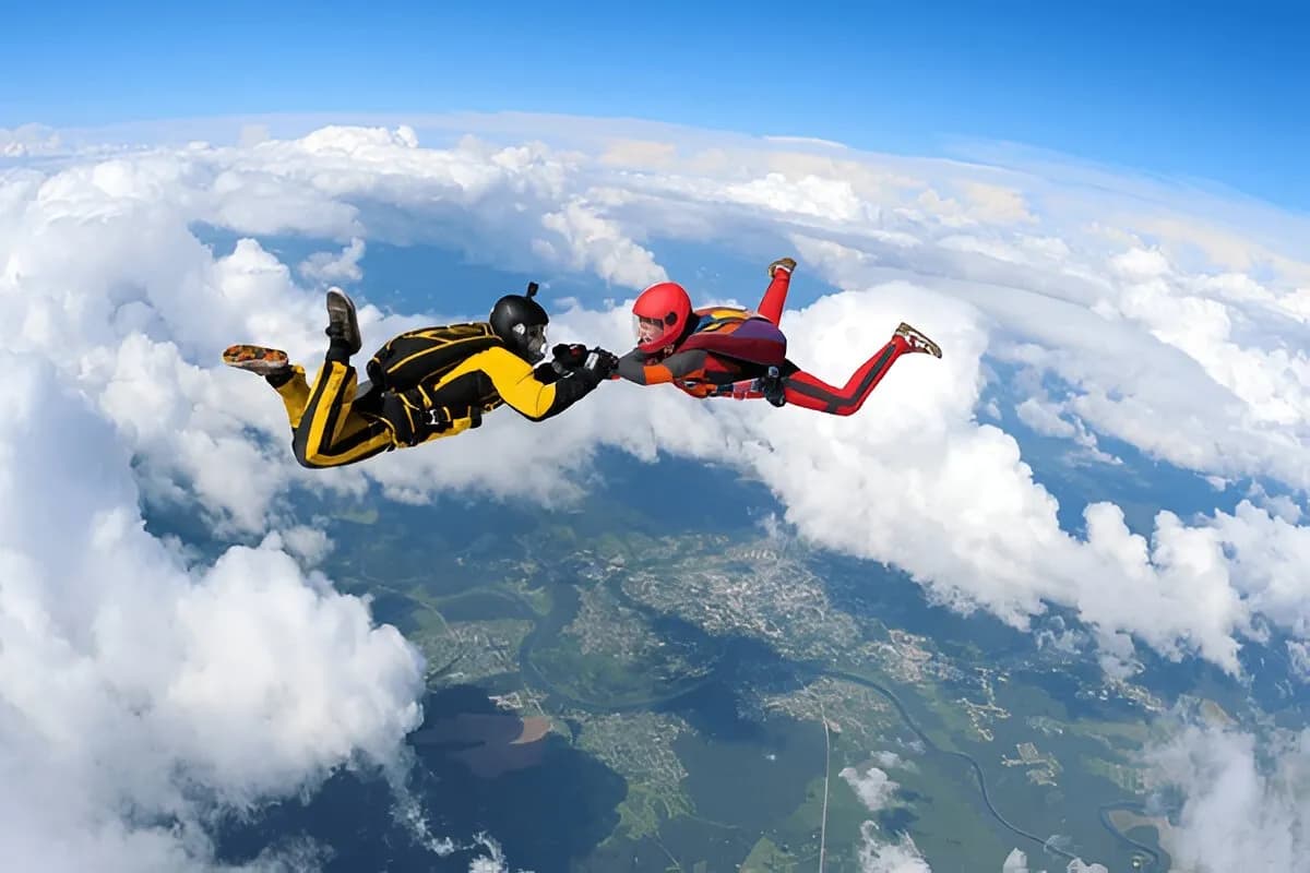 Skydiving in the Andaman