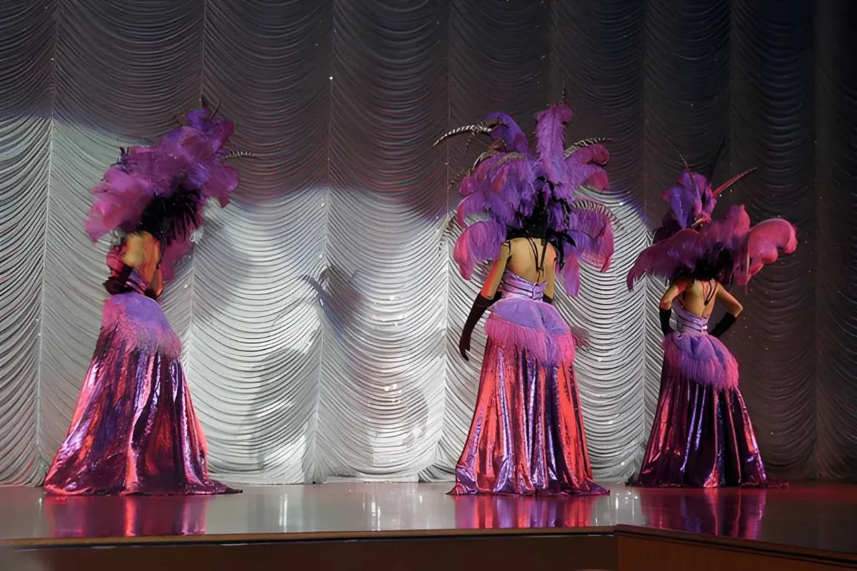 Girls Dancing in Alcazar Cabaret Show