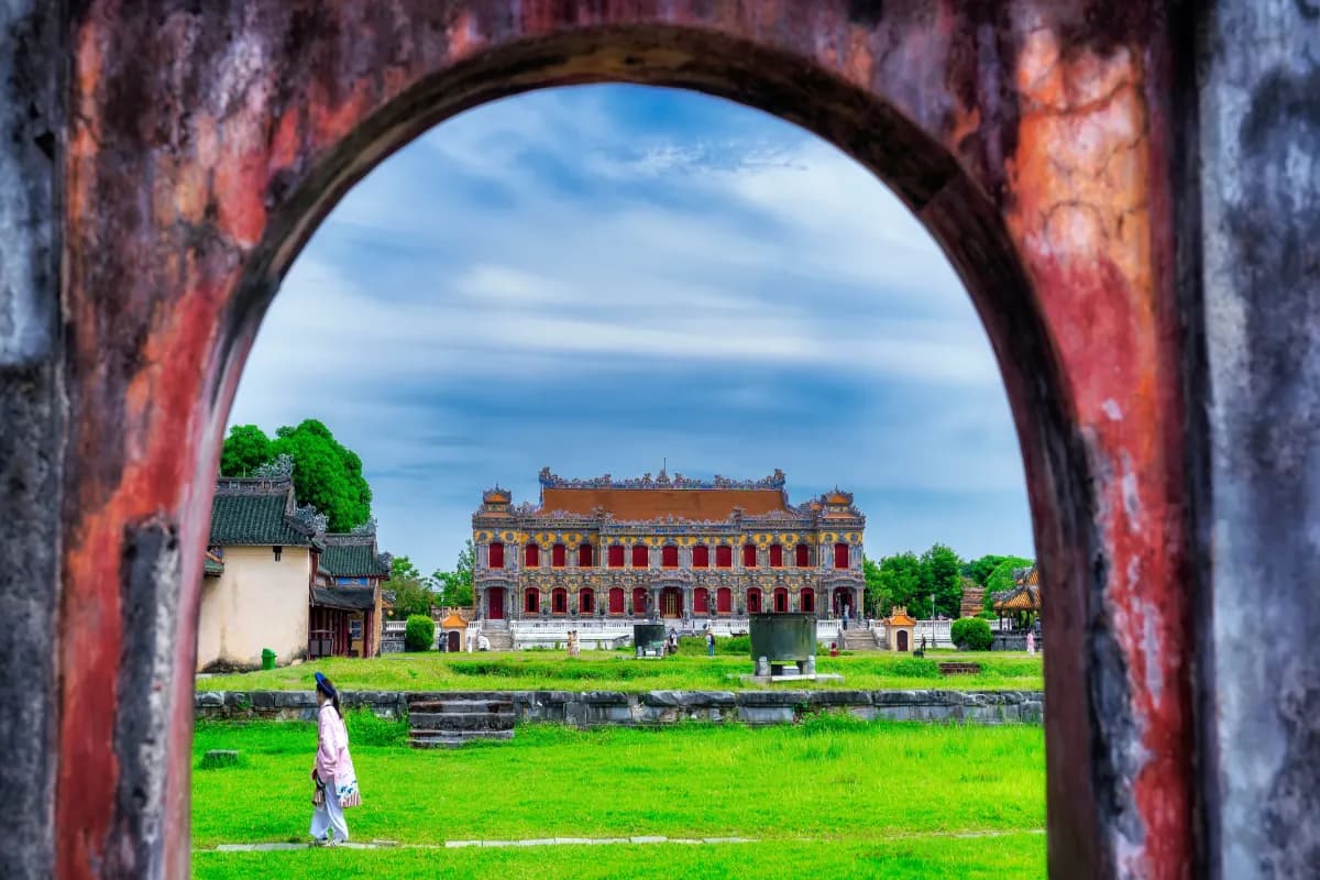 Views of inside the forbidden citadel with colonial building