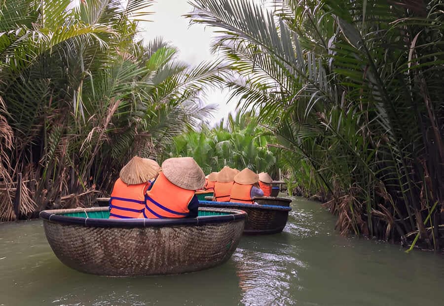 Coconut Basket Boat Ride in Hoi An
